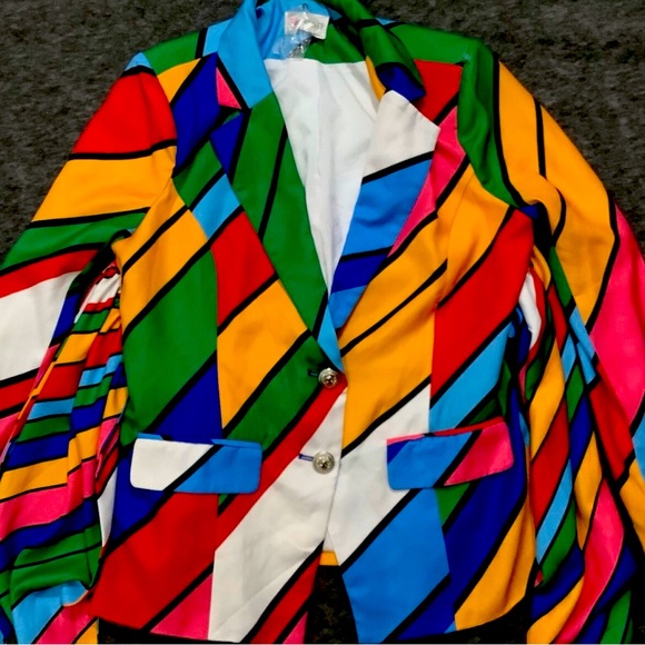 L'ATISTE Jackets & Blazers - L'atiste by Amy Button Up Tie Front Colorblock Blazer Jacket